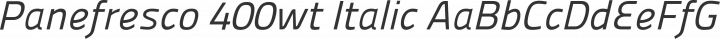 Panefresco 400wt Italic free font