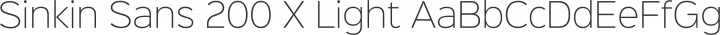 Sinkin Sans 200 X Light free font