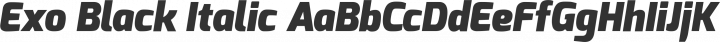 Exo Black Italic free font