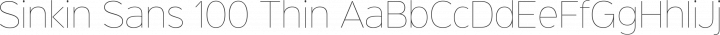 Sinkin Sans 100 Thin free font