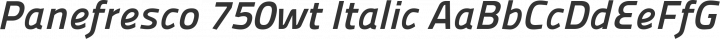 Panefresco 750wt Italic free font