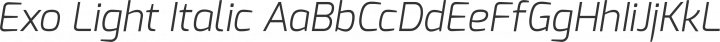 Exo Light Italic free font