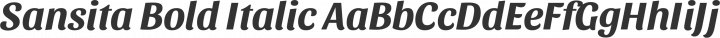 Sansita Bold Italic free font