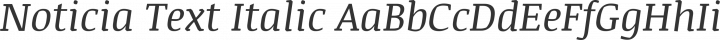 Noticia Text Italic free font