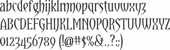 Yataghan Font Specimen