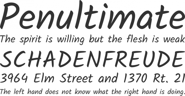 Kalam Font Phrases