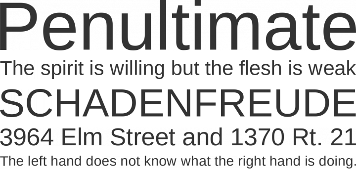 Liberation Sans Font Phrases