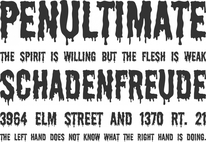 Shlop Font Phrases