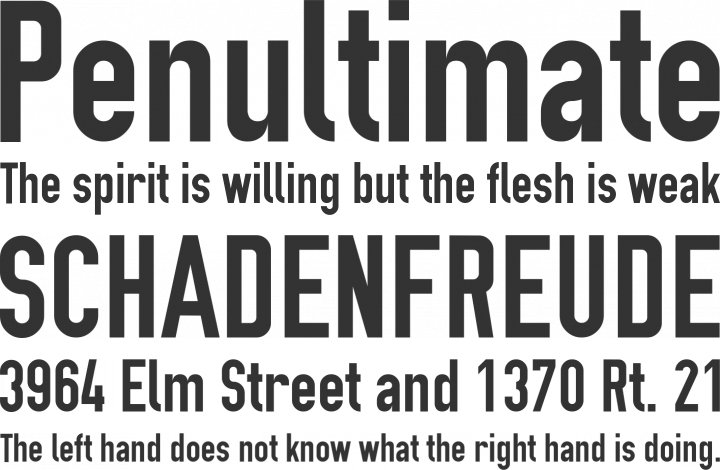 OSP DIN Font Phrases
