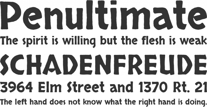 Skranji Font Phrases