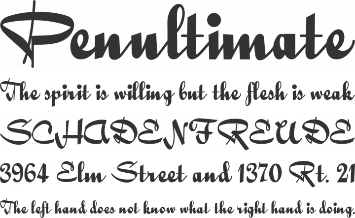 QuigleyWiggly Font Phrases