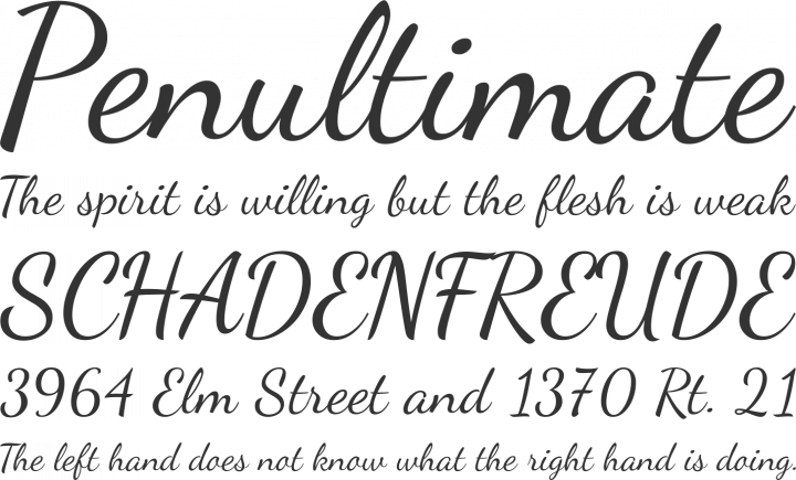 Dancing Script OT Font Phrases