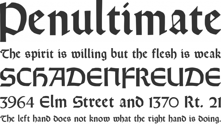 Orotund Font Phrases
