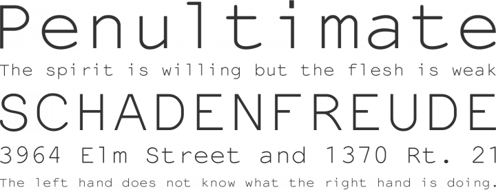 NotCourierSans Font Phrases