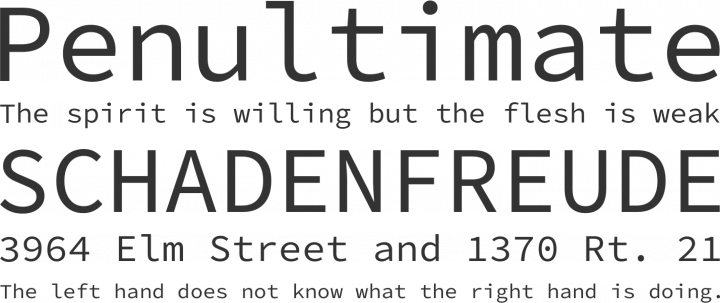Source Code Pro Font Phrases