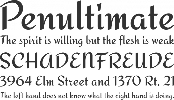 Redressed Font Phrases