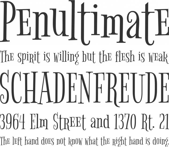 Bigelow Rules Font Phrases