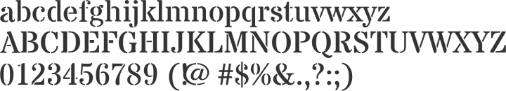 Stardos Stencil Font Specimen