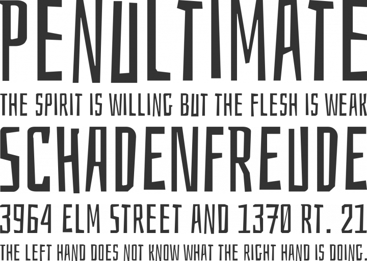 Bahiana Font Phrases