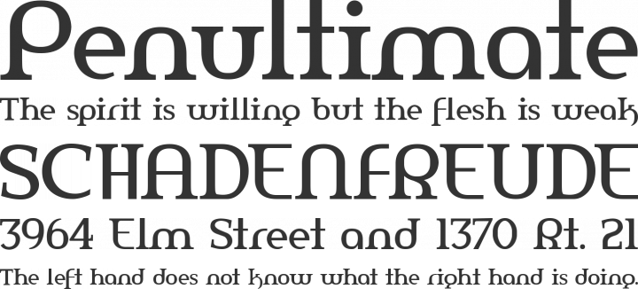 Amerika Font Phrases