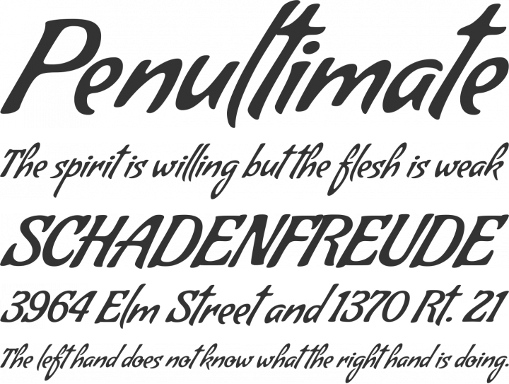 Condiment Font Phrases