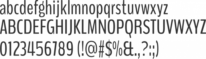 BenchNine Font Specimen