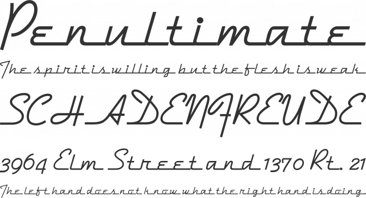 DymaxionScript Font Phrases