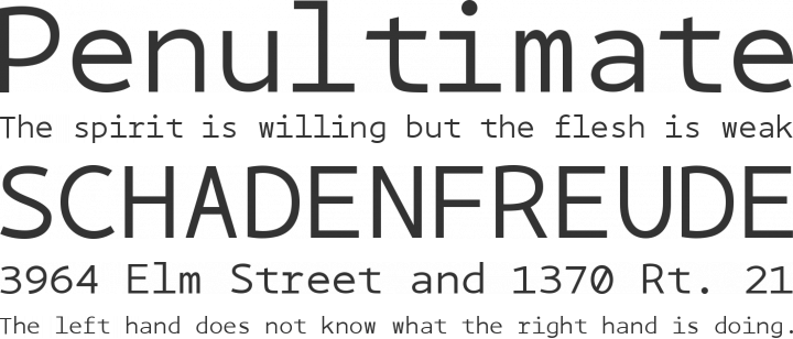 BPmono Font Phrases