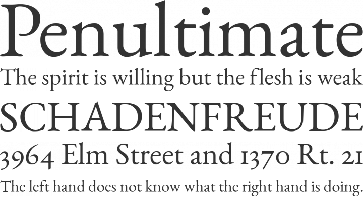 EB Garamond Font Phrases