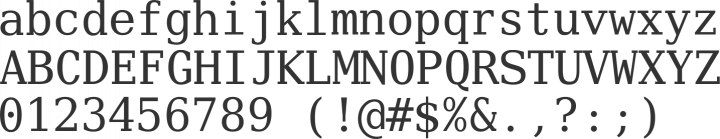 Verily Serif Mono Font Specimen