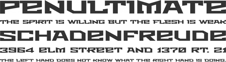 Metro Font Phrases