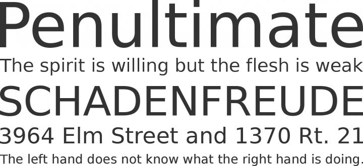 DejaVu Sans Font Phrases