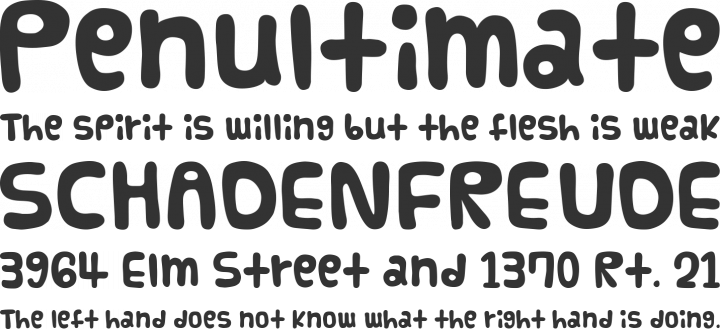 Vanilla Font Phrases
