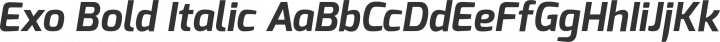 Exo Bold Italic free font