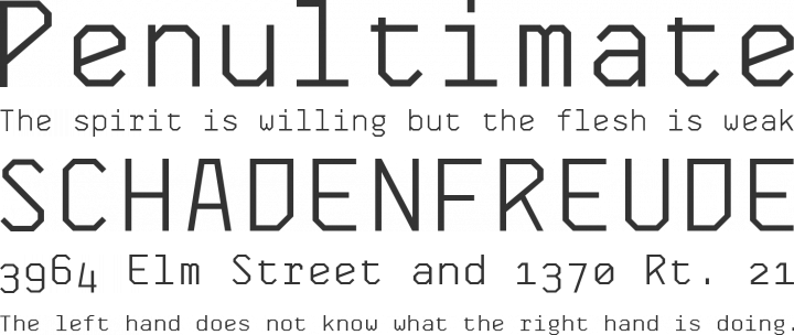 Skyhook Mono Font Phrases