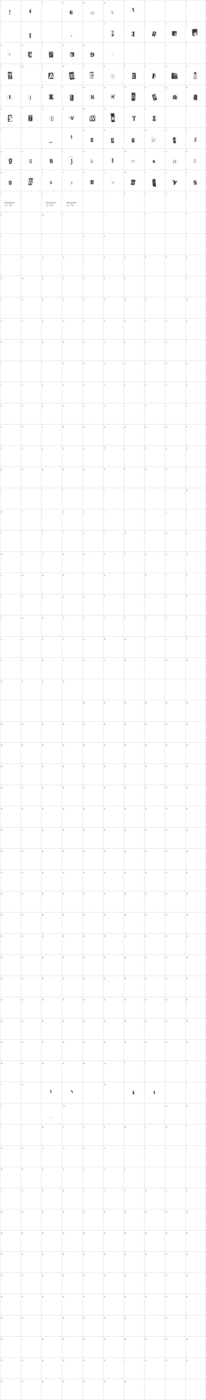 BlackCasper Glyph Map