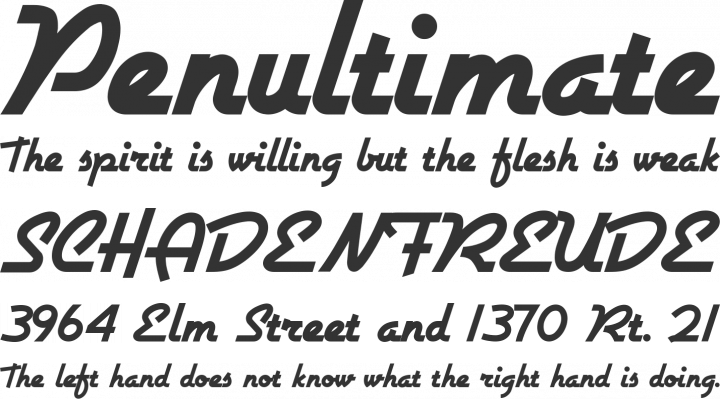 Airstream Font Phrases