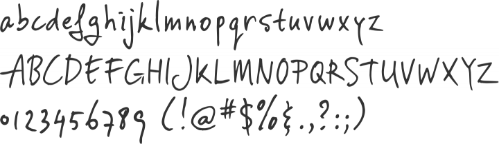 vincHand Font Specimen