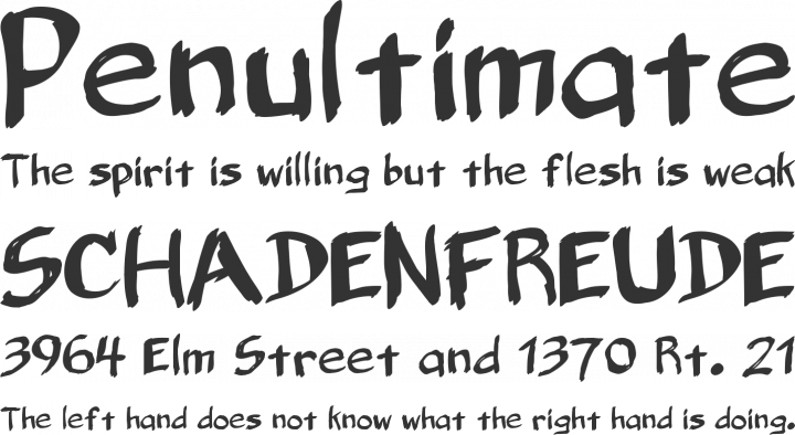 Belligerent Madness Font Phrases