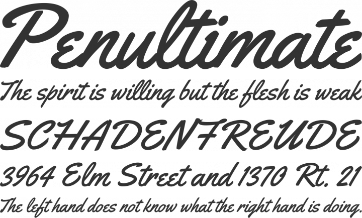 Yellowtail Font Phrases