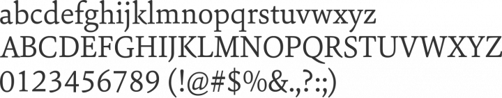 Sina Nova Font Specimen