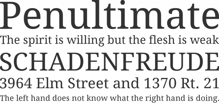 Droid Serif Font Phrases