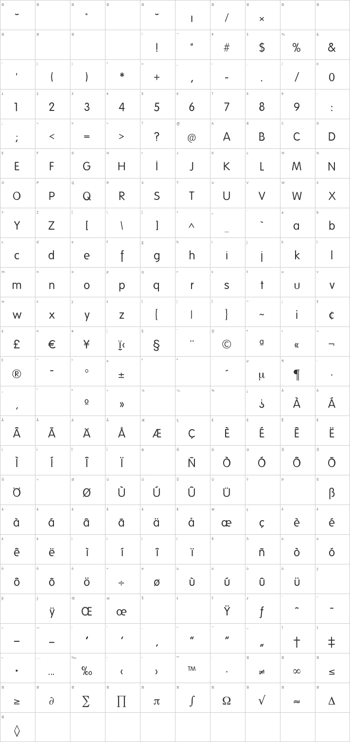 Folks-Light Glyph Map