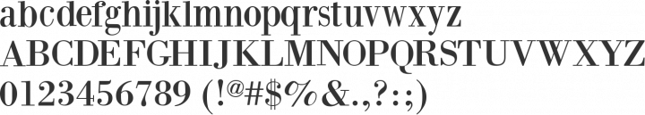 BodoniXT Font Specimen