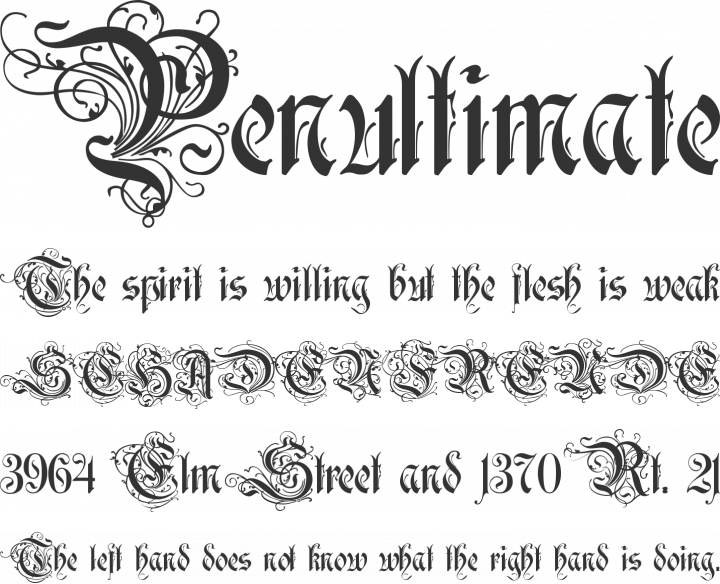 Rothenburg Decorative Font Phrases