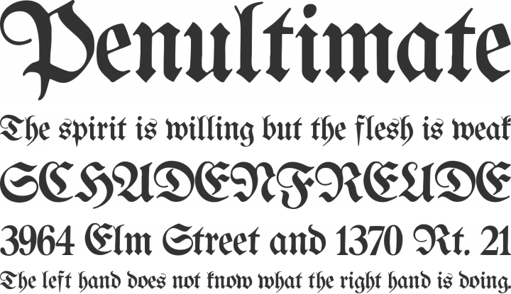 Proclamate Light Font Phrases
